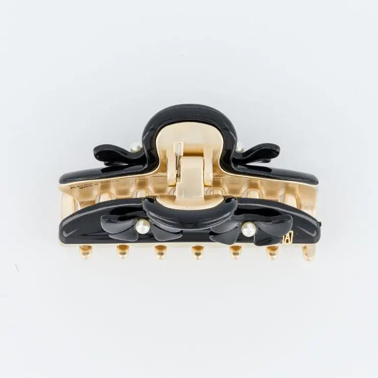 Justine hair clip- Black decorative hair clip-Floral hair claw-eid clips-vendome clip-7.5 cm-Alexandre de paris gcc