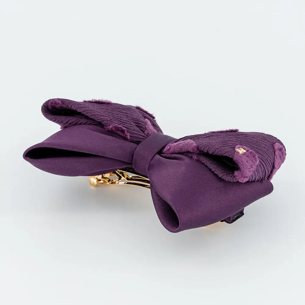 Limited|Barrettes|8|PURPLE|Satin Alexandre De Paris GCC