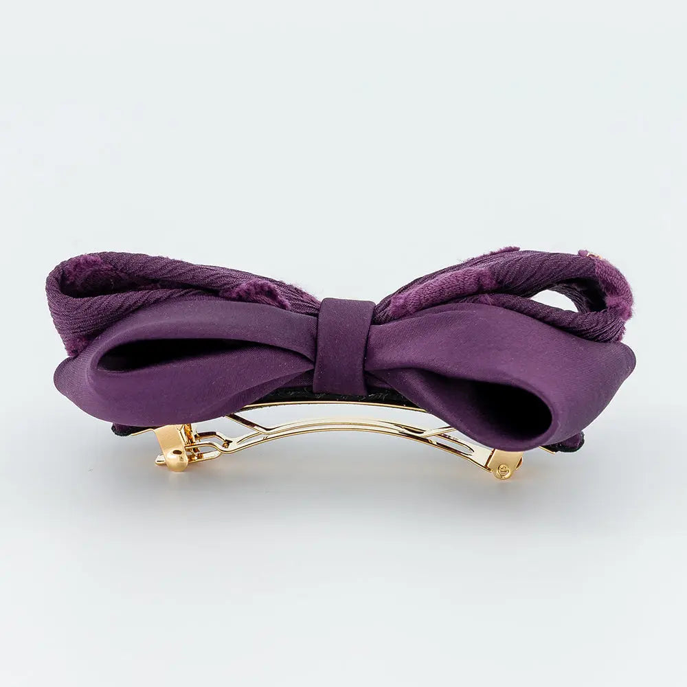 Limited|Barrettes|8|PURPLE|Satin Alexandre De Paris GCC