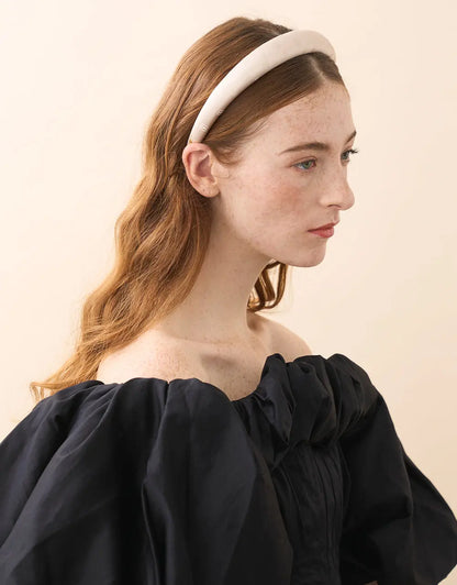 Limited|Headband||WHITE|Satin Alexandre De Paris GCC