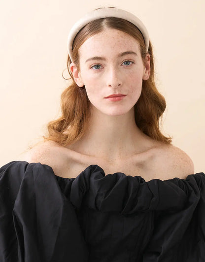 Limited|Headband||WHITE|Satin Alexandre De Paris GCC