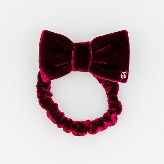 TIMELESS|PONY TAIL||MAROON |VELVET
